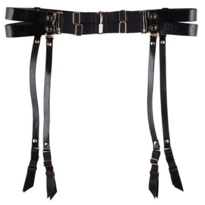 Bordelle Leather Harness with Removeable Suspenders Suspender Belts